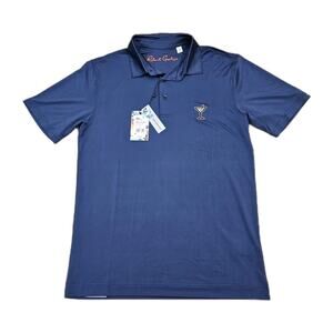 Robert Graham Polo Shirt Mens XS Navy Martini Glass Golf Preppy Stretch